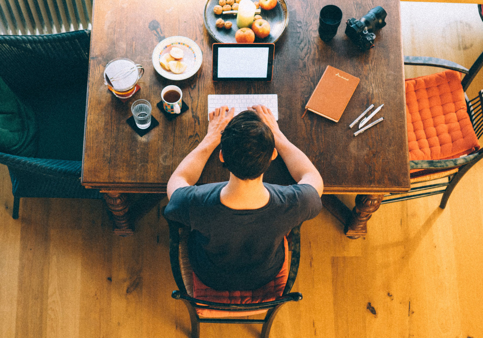 Eating while working from home